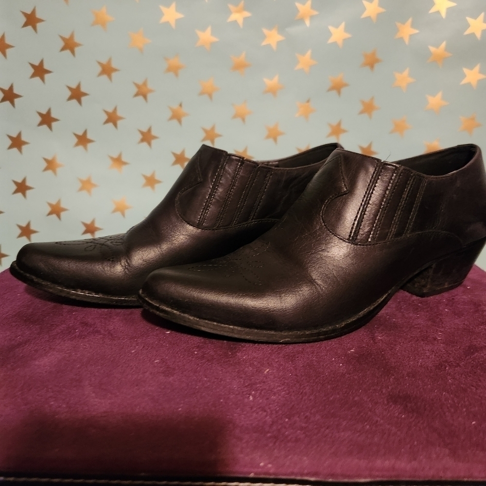 Western trad goth boho ankle boots